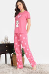 Zivame Farm Lore Knit Cotton Pyajama Set - Rapture Rose — thumbnail 3